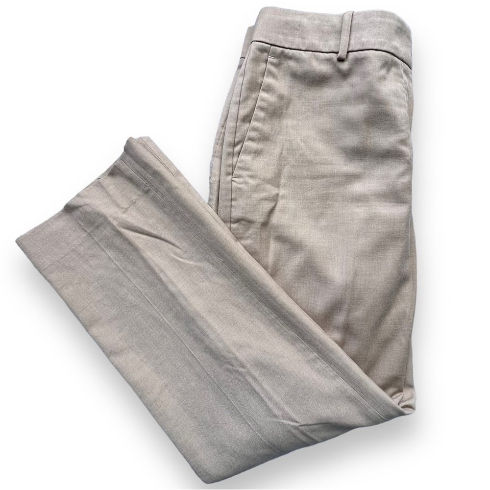 Ann Taylor Women’s Straight Leg Wool Blend Ankle Pants Tan Size 10